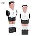 Buachois 11Pcs Table Soccer Ball Mini Player, 1.4M Men Foosball Players Doll, Foosball Replacement Parts Set Vivid and Funny Table Soccer Players Accessories for Table Game Training