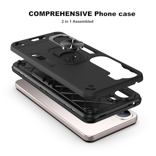 Image of NDCOM for Vivo Y300 Back Cover | Premium Protection for Vivo Y300 5G Back Cover | Ring Holder Case