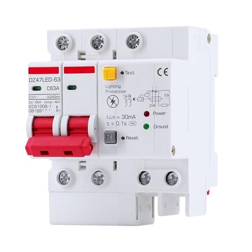 Disjoncteur bipolaire DZ47LE RCBO empêche les pannes de courant et protège l'habitat