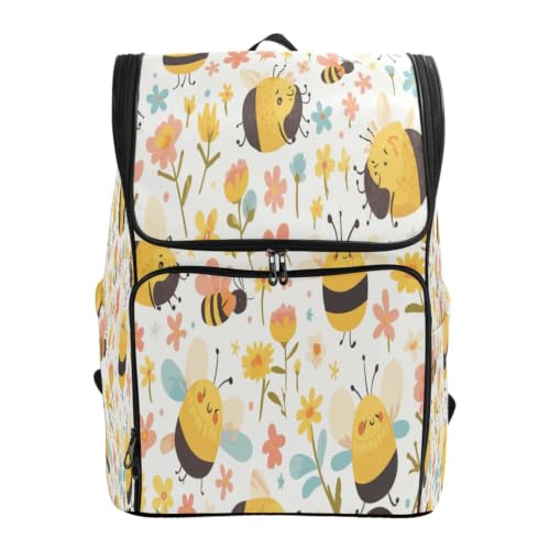 Sac à dos étudiant Abeilles Mignonnes de grande capacité pour jeunes filles et garçons