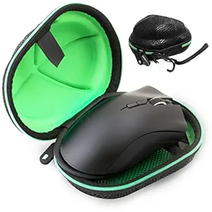 CASEMATIX Protective Molded Gaming Mouse Carry Case Fits Razer DEATHADDER Elite, Naga Trinity, Chroma, Basilisk, Mamba, Lancehead, Naga Hex, Abyssus Wired or Wireless PC Computer Gaming Mice