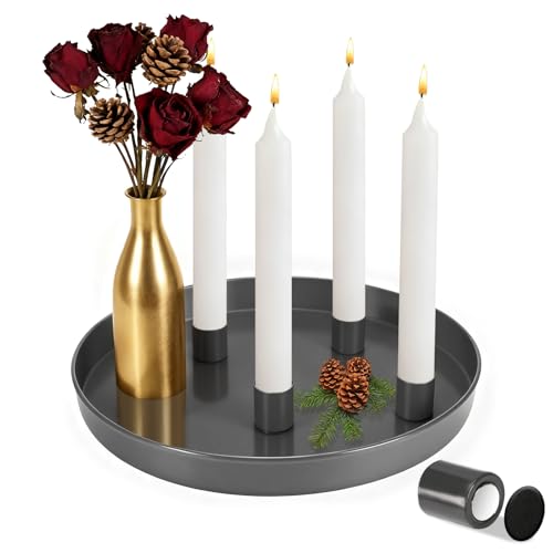 Freyeeti Metall Deko Tablett, Magnet Kerzentablett, Metall Kerzen...