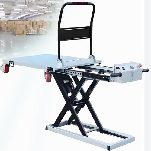 Industrial Hydraulic Lift Table Cart,Electric Scissor, Forklift for Material Handling Transportation,660lb Capacity