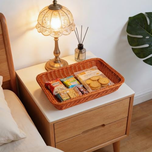 6-Piece Large Bread Basket Set for Snacks & Fruits - Stackable Storage