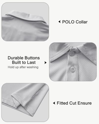 Image of MIVEI Kids' Performance School Uniform Polo Shirt Breathable UPF50+ | Youth Boys Girls Short Sleeve Golf Collared Shirts Grid Dry Fit Wrinkle Free Stretch Lightweight Cool Athletic Button Dress