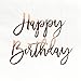 Andaz Press Rose Gold Foil Lunch Napkins, Happy Birthday, 6.5-inch, 50-Pack, Modern Party Tableware Décor for Happy Birthday Party, Disposable Party Napkins in Bulk