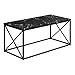 Monarch Specialties Contemporary Rectangular Cocktail Accent Metal Base with X-Shaped Sides for Living Room Coffee Table
