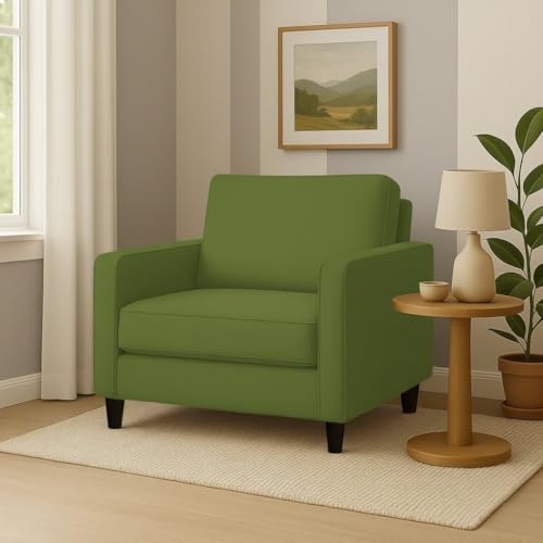 Image of The MM Furniture store Premium Fabric Sofa - Olive (1 Seater)