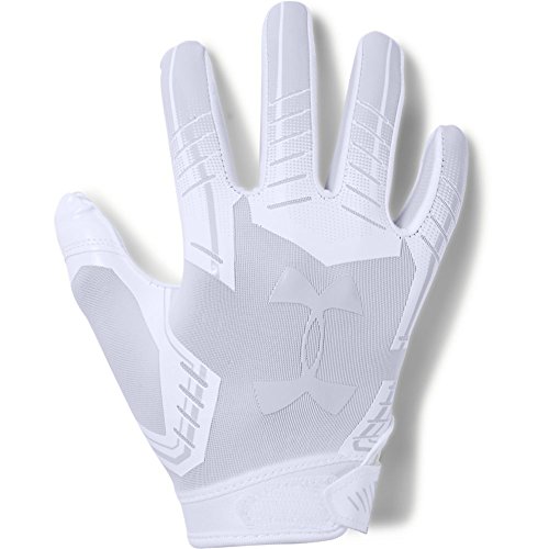Under Armour Boys' Pee Wee F6 Football Gloves, White (100)/White, One Size Fits
