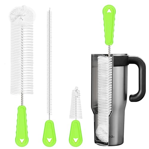 AZLIFEEU 3-in-1 Bottle Cleaning Brush Set | 13 Inch Long Handle Brush & Straw Cleaner for Reusable Water Bottles Tumblers Baby Bottles & Mugs | Scratch-Free Deep Clean