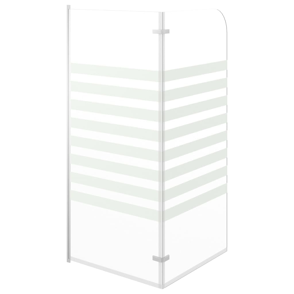 Kabina prysznicowa 120 x 140 cm ze szkła hartowanego z profilami aluminiowymi, składane drzwi prysznicowe, bezramowa ochrona przed pryskaniem, łącznie z materiałem montażowym do wanny lub