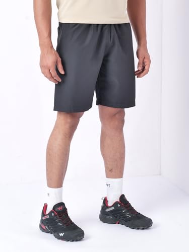 Image of Wildcraft Men's Solid Regular Fit Shorts| Mid Waist with Adjustable Drawcord