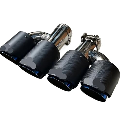 Embout Echappement Double Sortie Type H, Tuyaux Carbone Mat Universels 1 Paire