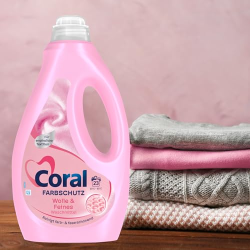 Coral Feinwaschmittel Wolle & Feines Flüssigwaschmittel für eine schonende Reinigung 23 WL 1,15 Liter 5