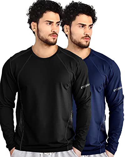 Image of EYEBOGLER Men's Full Sleeve Sports T-Shirt | Athletic Activewear for Running, Gym, Workout, Training & Outdoor Activities