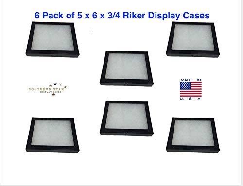 Southern Star 6 Pack of Riker Display Cases 5 x 6 x 3/4