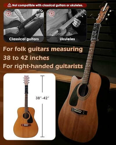 portable guitar chord presser guitar chord helper and trainer for acoustic guitar guitar learning tools for beginners and arthritis player develop confidence quickly get a sense of accomplishment