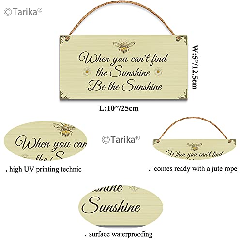 When You Can't Find The Sunshine Be The Sunshine Retro Wooden Public Decorative Hanging Sign For Home Door Fence Vintage Wall Plaques Decoration(5X10Inches) #TOP1