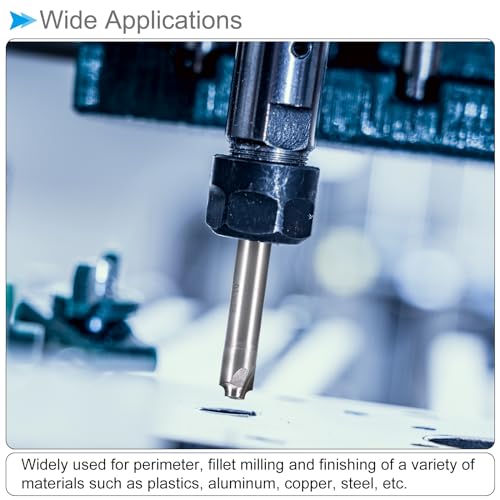 Image of HSS-AL Corner Rounding End Mill Cutter, 2 Flutes 4mm Radius, Milling Cutter for Alloy Hardened Steels - (Applications: for Plastics Milling)