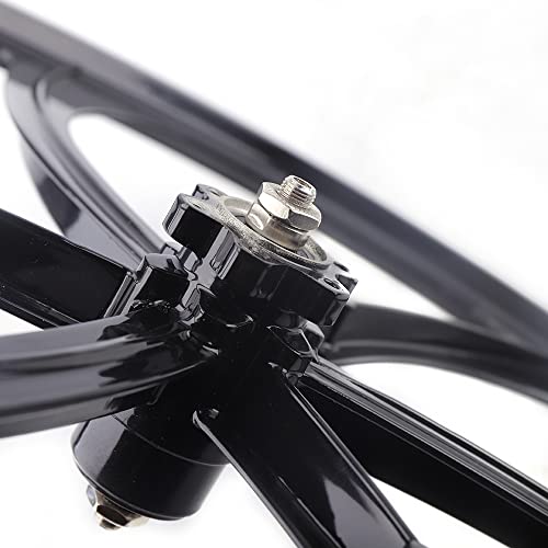 26 Inch Bicycle Rims Front & Rear Bike Mag Wheelset, 6- Spoke 26 Inch Mountain Bike Wheelset Disc Brake, Fit 8-10 Speed Cassette Bicycle Wheelset, Magnesium Alloy, Black #TOP5