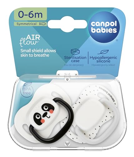 Canpol babies Smoczek usp. silikonowy 0-6m symetryczny BabiesBoo 2 szt. białe