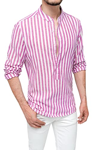 Chemise lin homme décontractée été légère coupe slim tendance
