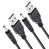 USB 充電ケーブル DCプラグ 直角/外径：3.5㎜/ 内径：1.35㎜ 【50cm+100㎝ 2本セット】 5V/3A対応 急速充電 USB(A) to DCジャック 電源コード デスクライト/ファン/FOREO Luna洗顔ブラシ/電動歯ブラシ/除湿器/防犯カメラ/スピーカー/バートルなどに対応 黒