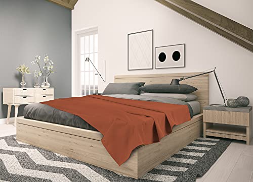 SETEX Manta de piqué de gofre, versátil, 100% algodón, Adecuada como Manta, Colcha, Colcha de Verano, Manta para Exteriores y más, 150 x 200 cm, Color coñac - imagen 2