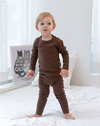 AVAUMA Baby Boys Girls Pajama Set Kids Toddler Snug fit Basic Cotton Sleepwear pjs for Daily4