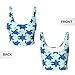 Women Girls Yoga Bras U-Shaped Back Comfortable Sweat Vest with Pads Elastic Sportswear for Gym Fitness, for Ocean Animal Turquoise Blue Sea Turtles