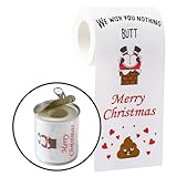Funny Christmas Toilet Paper Roll 3-ply Funny Christmas Gifts for Coworkers Office Fun Gifts for Dad Mom Cool Novelty Gifts Mens Womens Cute Boyfriend Girlfriend Grandma Wife Husband