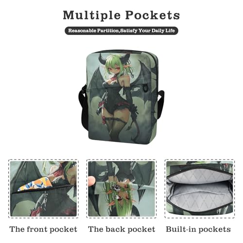 Sexy Little Devil Anime Girl men's messenger bag men shoulder bag Women's Purses Adjustable Strap for School Shopping2