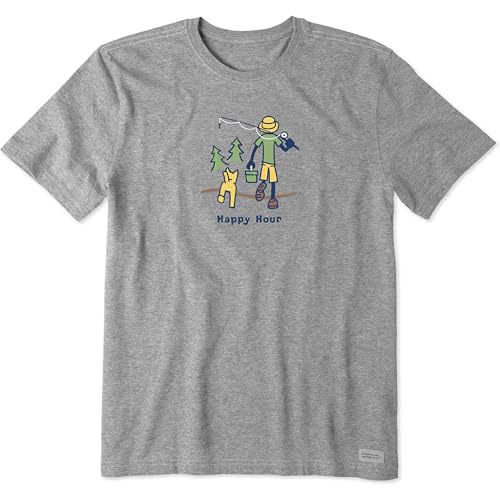 T-shirt Happy Hour Fish en coton pour homme idéal pour vos moments de détente en terrasse