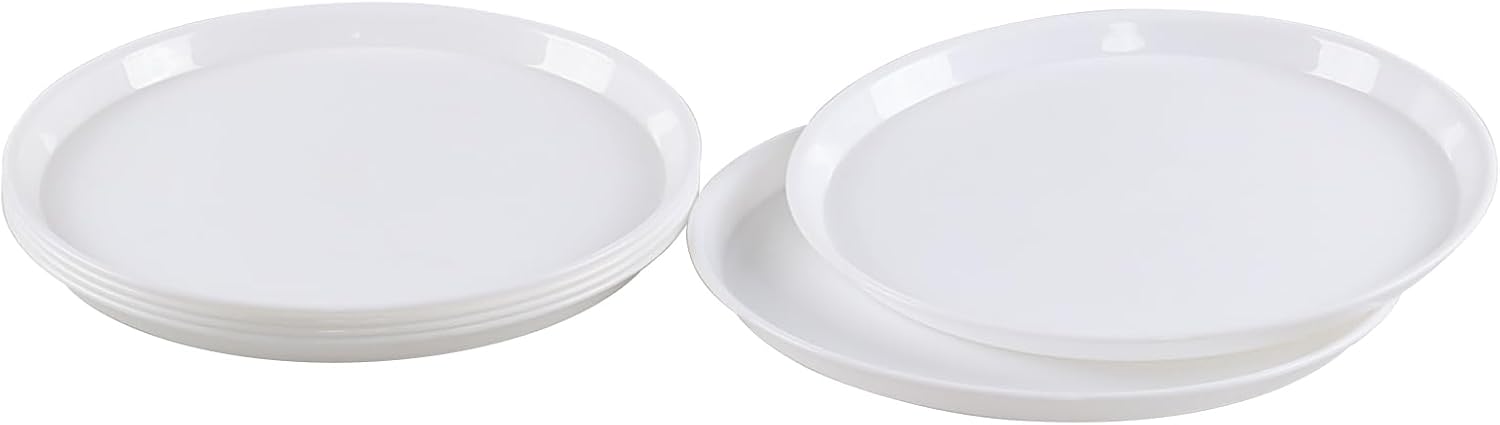 6-Pack Round Restaurant Serving Trays, White Fast Food Tray - Image 7