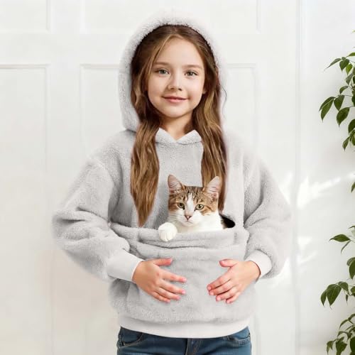 Pull de transport chat et chien avec veste à capuche douce enfant