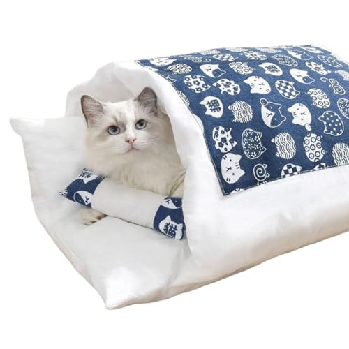 猫 布団 猫 寝袋ペットベッド 猫 ベッド 猫用 ふとん クッション 枕付きトンネル お布団 猫用寝袋 枕付きトンネル お布団 可愛い 大きい 猫グッズ ペット布団 ふわふわ 柔らかい 冬用 保温 小型犬 通年利用 おしゃれ 大きめ 耐噛み 冬/寝床 防寒
