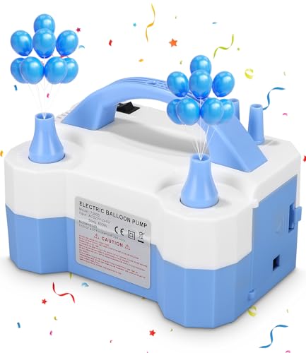 Birshe Bomba Eléctrica,Bomba de Aire Eléctrica Inflador Eléctrico Inflador de Globos Inflador de Globos Electrico Globos Eléctrico Adecuado para Todo Tipo de Eventos como Carnaval Fiesta Cumpleaños
