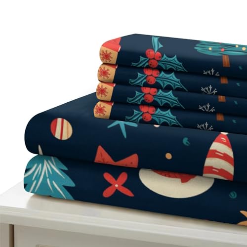 Parure housse de couette Noël 3D imprimée en microfibre double - 6