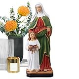 Fácil de limpiar: al mostrar rasgos faciales elaborados y detalles intrincados, esta estatua de Santa Ana es un impresionante tema de conversación. Limpiarlo con una toalla húmeda hace que parezca una colección de arte imprescindible.