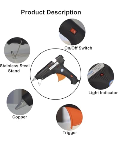 Image of 100 W Glue Gun with 5 Glue Sticks