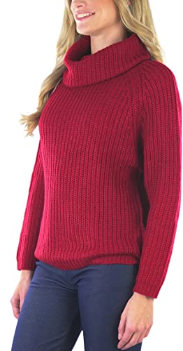Image of ToBeInStyle Women's Classic Knit Fold Over Turtleneck Pullover
