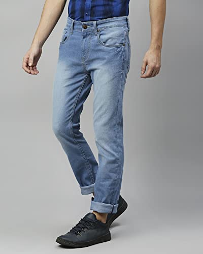 Image of High Star Men Slim-Fit Light Fade Clean Look Stretchable Jeans