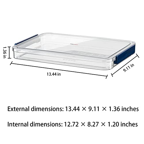 Lipcheego A4 Scrapbook Paper Storage, Photo Storage Box, Plastic File Box (Blue) #TOP5