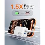 INIU for iPad Air Pro Charger, 30W PD QC Fast Charging, Dual Port Foldable iPad Charger with Black Cable, GaN Tech USB C Power Adapter for iPhone 17 16 Pro Max, iPad 11 Air, Kindle Samsung S25 White - Image 3