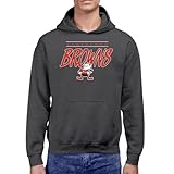 Hybrid Sports - Cleveland Browns - Throwback Brush Script - Men's and Women's Pullover Hoodie Fleece Sweatshirt - Size Large - Grey