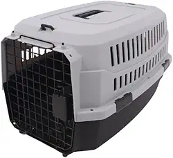 JAMBO PET | Caixa De Transporte Para Pets | Plástico E Metal | Média | Cinza