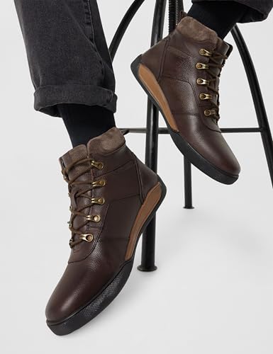 Image of Red Chief Genuine Leather Casual Boots for Men | Rugged & Stylish Everyday Footwear | RC3841
