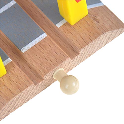 Aowa 1 Stück Holz Eisenbahn Zubehör Eisenbahn Crossing Bridge Zug Slot Track Spielzeug – Bild 6