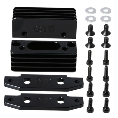 GTBRacing Metal Engine Mount with Bolts for Kyosho MP7.5 MP777 MP9 Inferno GT ST ST-RR EVO Upgrade Replacement Part (Black)