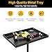 Rolling Tool Tray Cart, Mobile Work Table Tool Tray with 2 Tool Holder Metal Tattoo Tray Height Adjustable, Tool Table Rolling Utility Cart, Tray Cart Tool Storage for Salon Garage Bike Work Shop